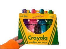 Vintage 1990s Crayola Baby Bottles Munchkin NIB New Set of 4 8oz Free Shipping