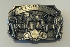 Vintage 1985 Law Enforcement Commemorative Belt Buckle - LE 2406/5000