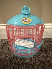 Little Live Pets Bird * CAGE ONLY * Pink And White T240 68 77