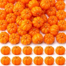 45Pcs Fall Mini Pumpkins Artificial Resin Tiny Halloween Table Decor