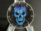 2020 1oz Silver Liberty Eagle.  “Blue Skull”.  Very Low Mintage. COA in Box.