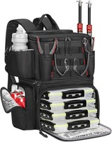 Matein Angelrucksack Wasserdicht Mit Rutenhalter, 4 KöDerboxen & KüHlfach