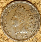 1892 Indian Head Cent - HIGHER GRADE FULL LIBERTY  (M745)