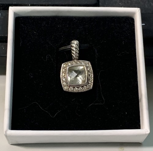 David Yurman Petite Albion Pendant, Sterling Silver, Prasiolite & Diamonds, 7mm - 第 2/9 張圖片