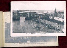LA ROCHELLE - DÉPLIANT BLOC DE 16 CARTES POSTALES ANCIENNES en NOIR & BLANC