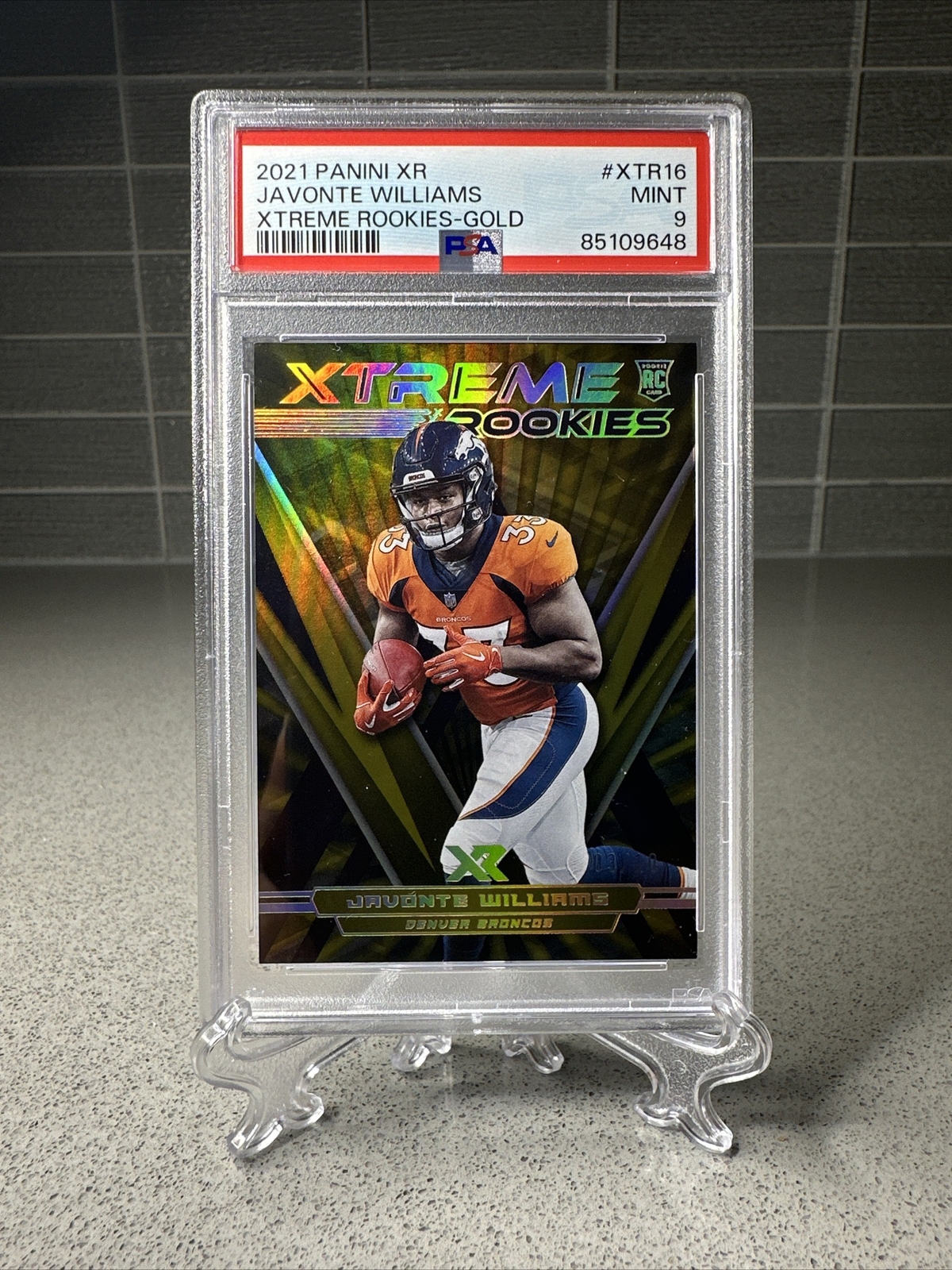 Javonte Williams Panini XR Xtreme Rookies #XTR16 Gold