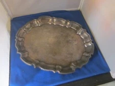 Vintage Silver Plated Serving Tray Sheets Rockford Silver Co 1875 2 Handles 116