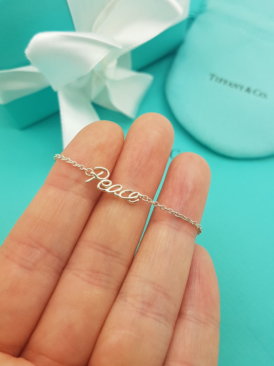 Tiffany & Co Graffiti Paloma Picasso PEACE Sterling Silver chain
