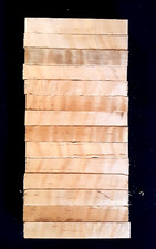 Lot of 14 Curly Maple Pen Blanks, 6, "A" Grade, 3/4" X 5"