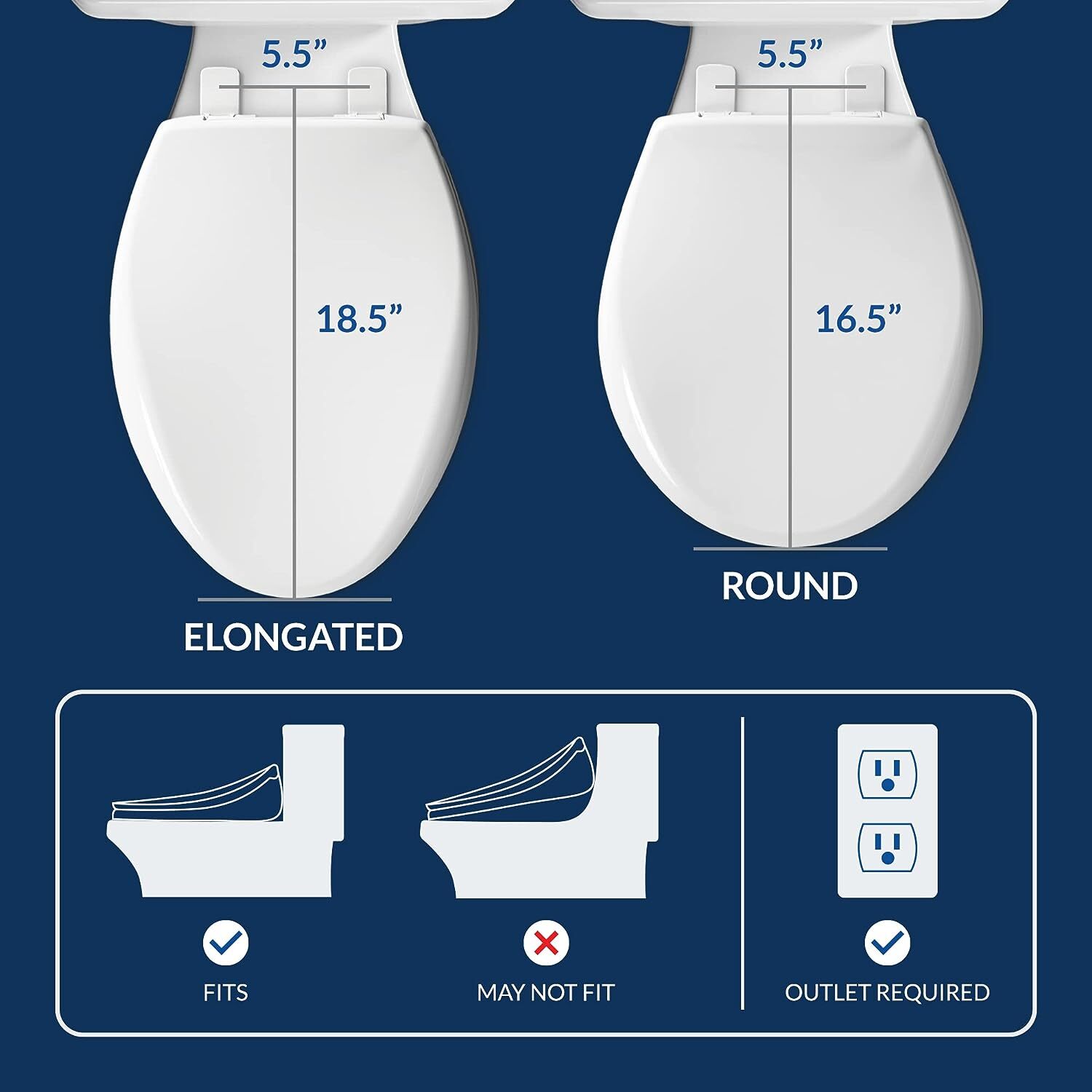 BioBidet Ultimate 770 Bidet Toilet Seat Round, Infinity Lid, Stainless
