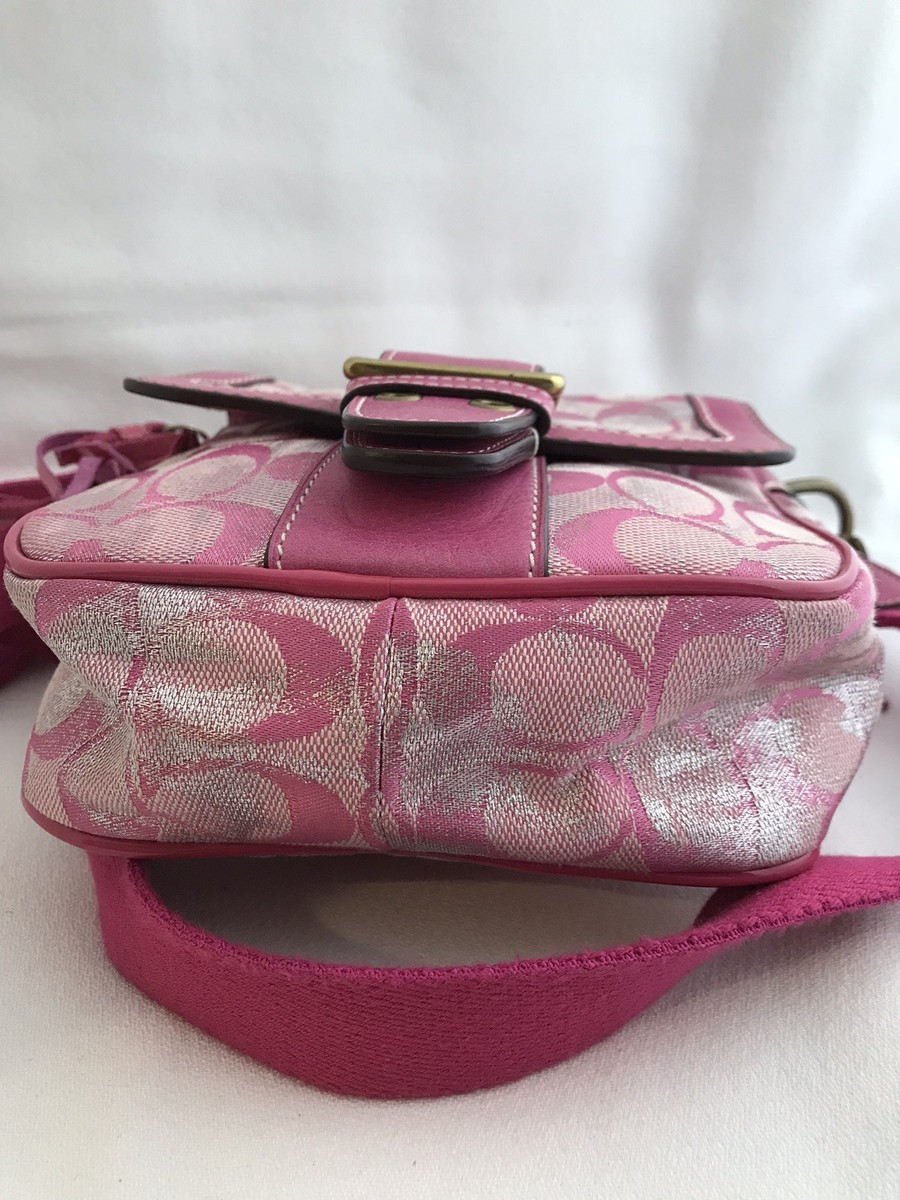 バッグ Vintage Coach Pink Leather Purse Handbag Vintage COACH Hamptons Soho Hot Pink/Fuchsia Leather Satchel