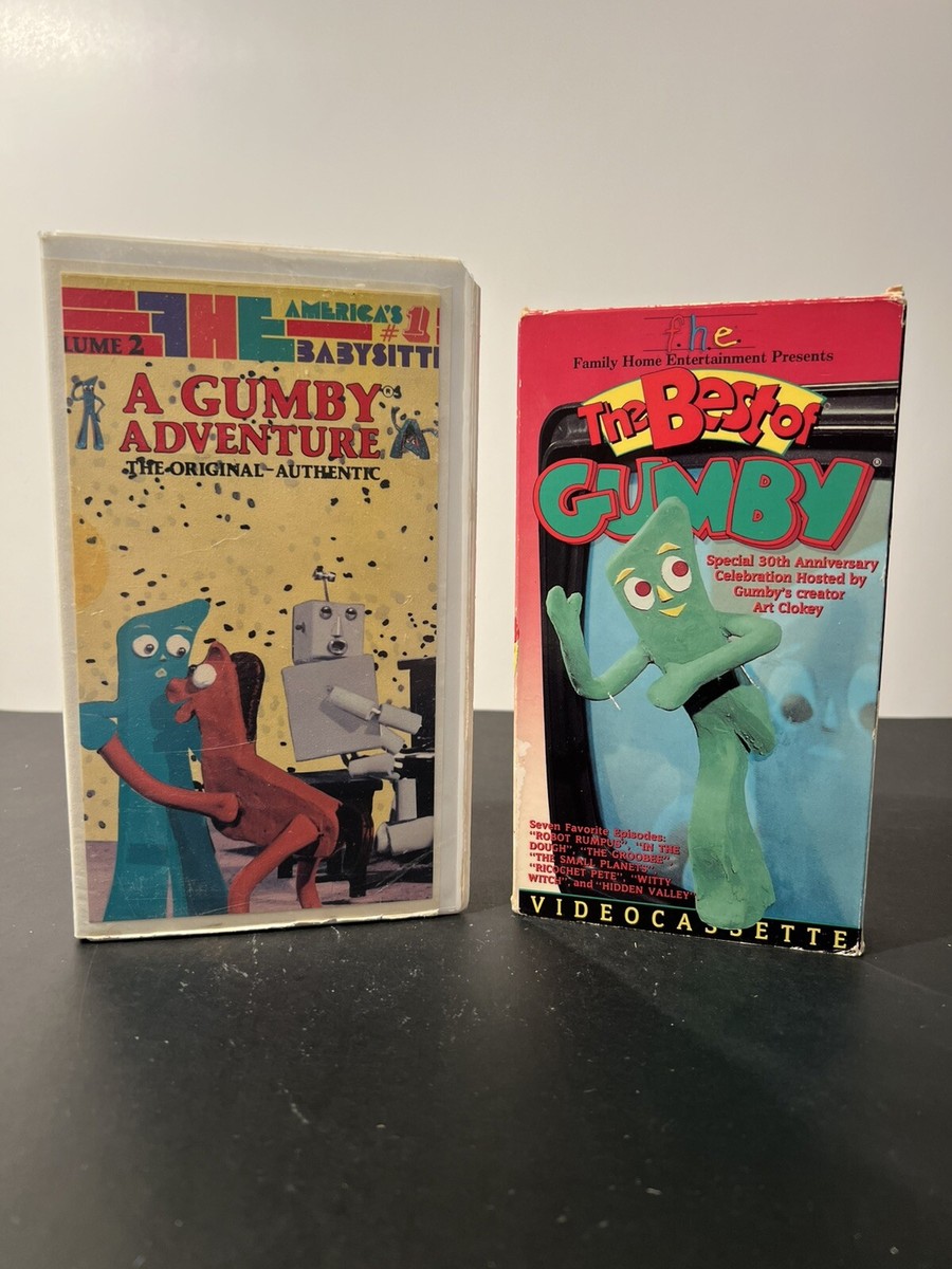 Vintage A Gumby Adventure Vol 2 (1956, VHS) & The Best of Gumby