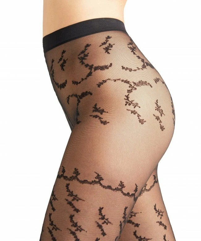 Medias FALKE Bloom Scent Pantimedias 7826 Negro Arte Militar 41129 PEQUEÑAS 4/6 NUEVAS Foto 4 de 4