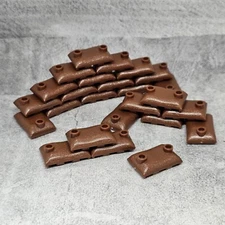 25pack Brown Sand Bag Lot Blocks Weapons Accessories for Minifigures Gt8sb06