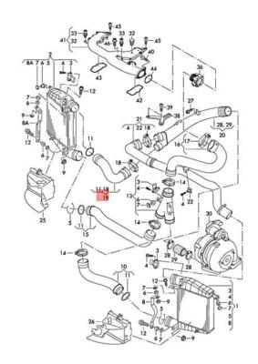 VW PHAETON 3D1 3D2 3D3 3D4 3D6 3D7 3D8 3D9 PRESSURE HOSE 3D0145834Q