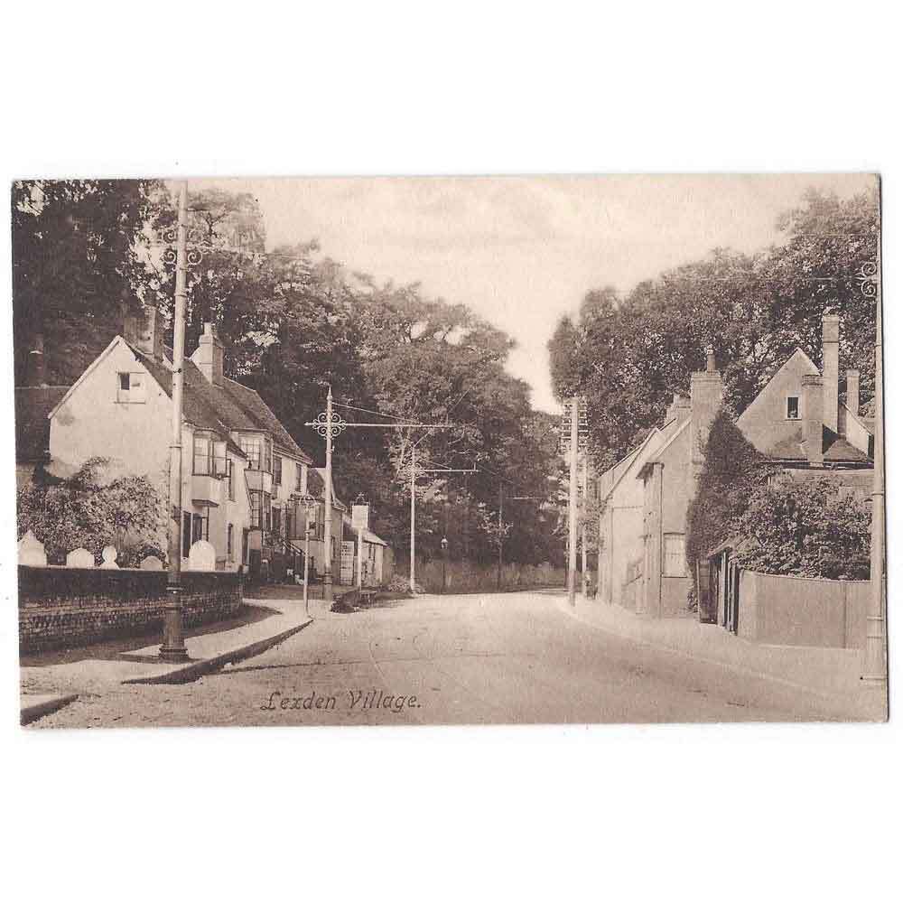 LEXDEN Village, Essex, Old Postcard by Poyser Postmark Colchester 1912