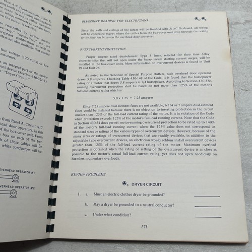 Blueprint Reading for Electrical Trades Code, Theory, Installation 1969 Learn - Picture 10 of 13