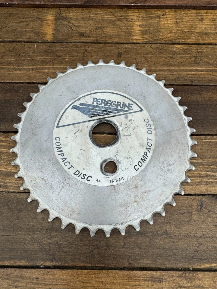 Piñón Peregrine Compact Disc BMX Old School BMX Freestyle 44 dientes 44t blanco Foto 3 de 4