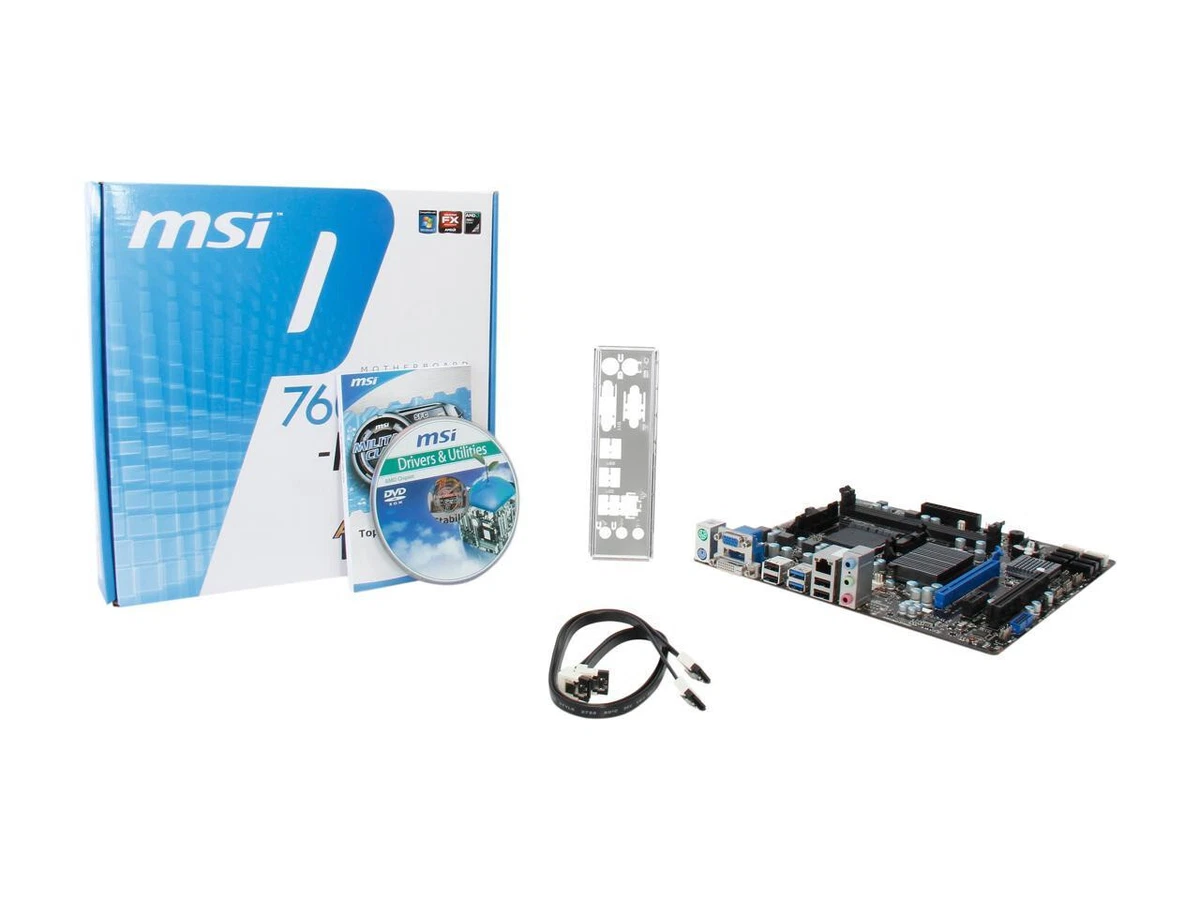 MSI 760GMA-P34 (FX) MS-7641 Socket AM3+ AMD 760G MATX Motherboard.