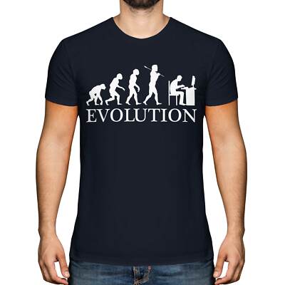 COMPUTER GEEK EVOLUTION OF MAN MENS T-SHIRT TEE TOP GIFT PC PROGRAMMER TEE SHIRT