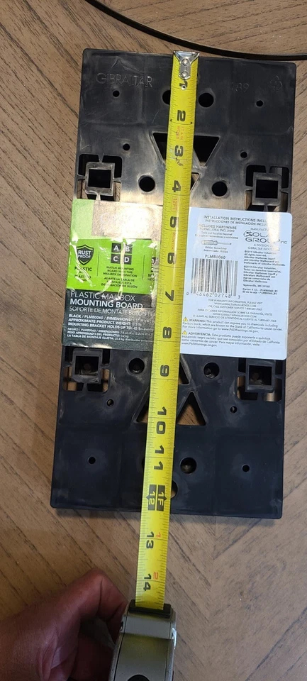 Gibraltar Mailboxes Universal Mailbox Mounting Bracket Molded Plastic Black, - Image 3 of 4