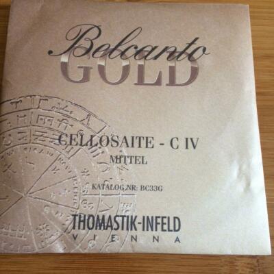 Belcanto GOLD Cellosaiten. Von Thomastik-Infeld. Einzelsaiten. Siehe Variationen