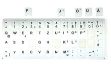 DEUTSCHE Tastaturaufkleber Silber MATT 48 Tasten für Sony vaio VGN Notebook