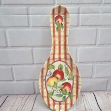 Keller Charles Apples Plaid Spoon Rest Design...