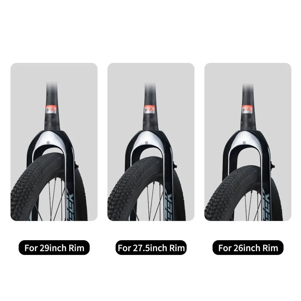 Universell MTB Kohlefaser Gabel Mountainbike Scheibenbremse Fahrrad Harte Gabel - Bild 2 von 4