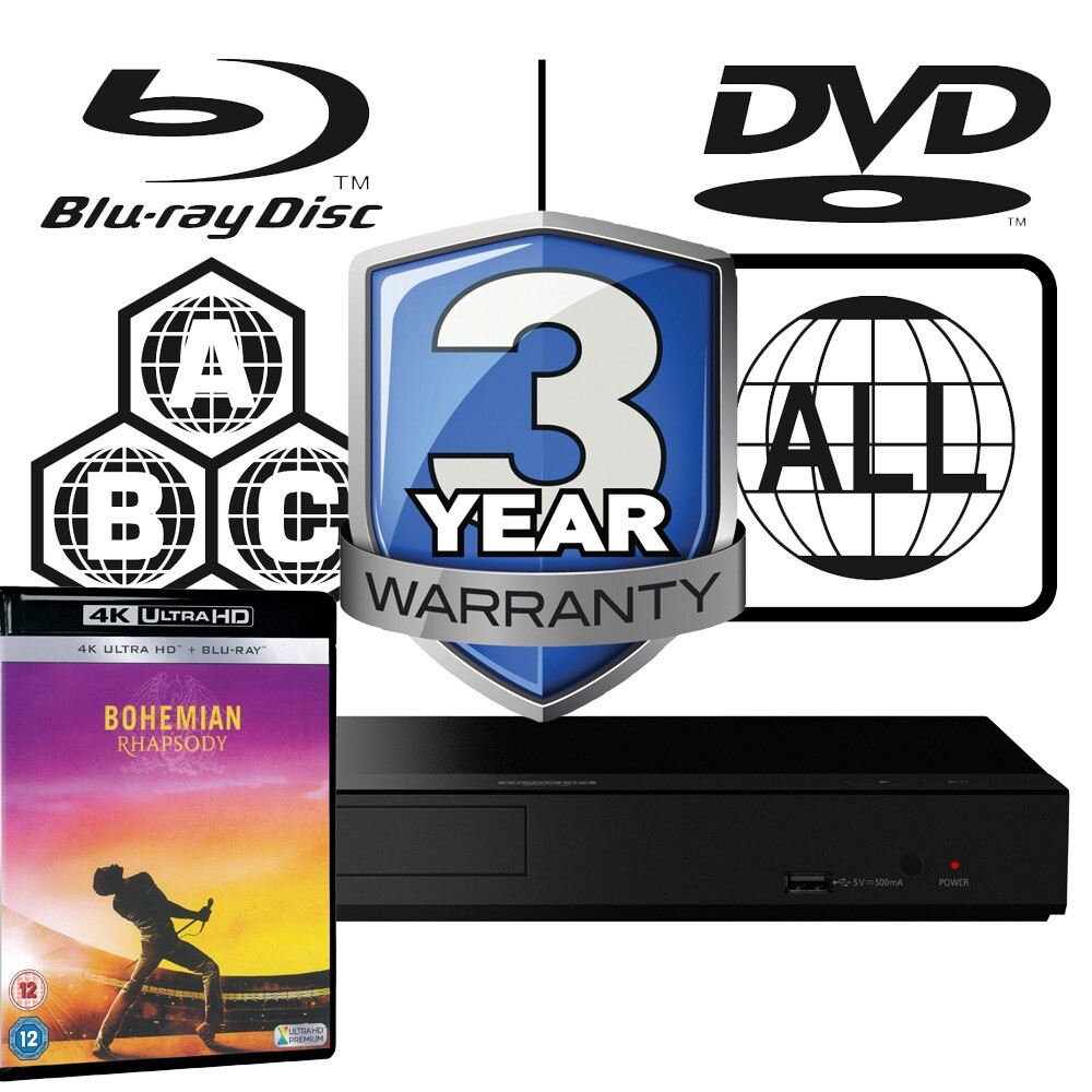 Panasonic Blu-ray Player DP-UB150 All Zone MultiRegion 4K Bohemian Rhapsody UHD