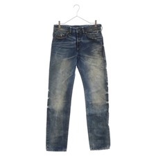DIESEL BUSTER REGULAR SLIM-TAPERDE SLIM TAPERED WASHED DAMAGE JEANS DENIM Used