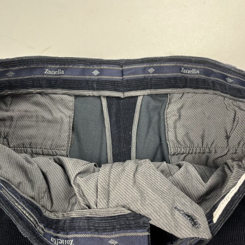 Vintage Zanella Corduroy Pants Navy Blue Neiman Marcus Benny 36x30 Italy Made - Picture 4 of 11