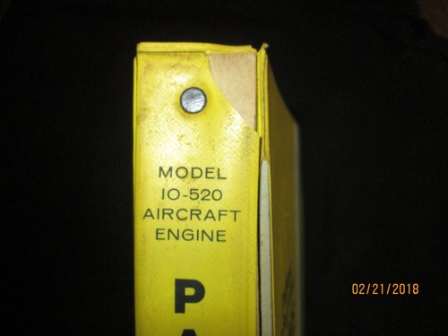 CONTINENTAL 10-520 SERIES AIRCRAFT ENGINES Service Parts Catalog Original 1972 - Picture 3 of 8