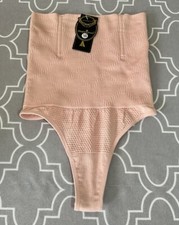 Shaper Queen High Waist Shapewear Tummy Control Body Shaper G String Girdle MED