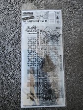 Tim Holtz Stampers Anonymous Christmas Rubber Stamp Set THMM192