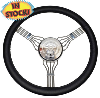 BANJO-BLV - Banjo Steering Wheel, Adapter & V8 Horn Button in Black Leather