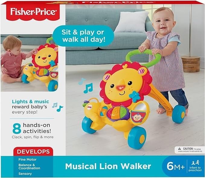 Fisher-Price Musical Lion Walker BRAND NEW SEALED Baby Activity