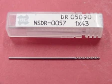 OSG 1mm High Performance Dill X 10mm FL 43mm OAL 135deg DR05090 Parabolic HSS-Co