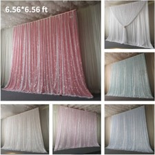 Tenda In Rete Di Tulle Con Paillettes E Satin A 2 Strati Per Matrimonio E Feste