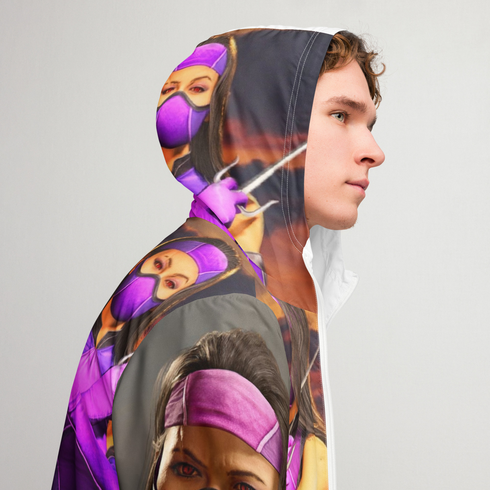 Unisex Mileena and Kitana Windbreaker, Gamewear, Custom Mortal Kombat Jacket