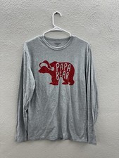North Pole Mens Sleep Shirt Size Small Polar Papa Bear Holiday Sleepwear