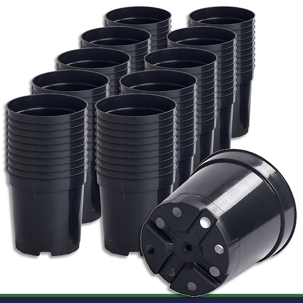 100 X Pflanztopf 2 L Schwarz Ø 14,5 X 15 Cm Blumentopf Pflanzgefäß BlumenküBel-image