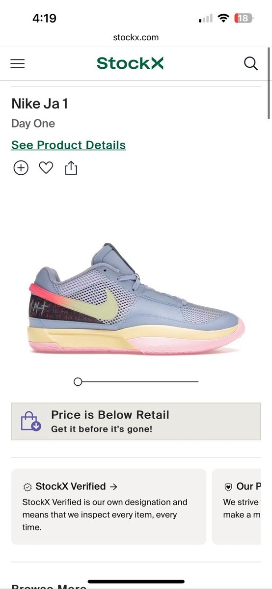 Nike Ja 1 Day One Cobalt Bliss Citron Tint Hot Punch Morant  display picture 2