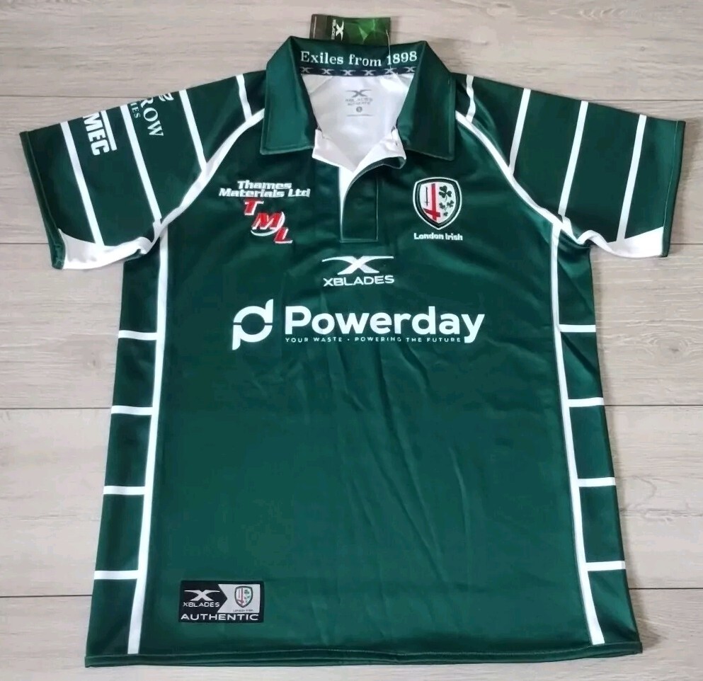 NEW - London Irish Rugby Home Shirt 2017/2018 - XBlades Small S