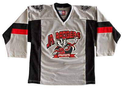 Junior Badgers AAA Eishockey Trikot #16 Sullivan grau schwarz Größe Small sehr guter Zustand