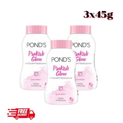 Ponds Pinkish Glow Face Translucent Powder 3x45g