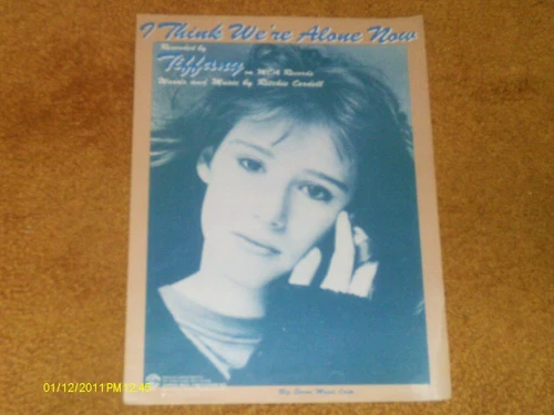 TIFFANY sheet music I Think We're Alone Now 6 pages (1987) VG+ shape