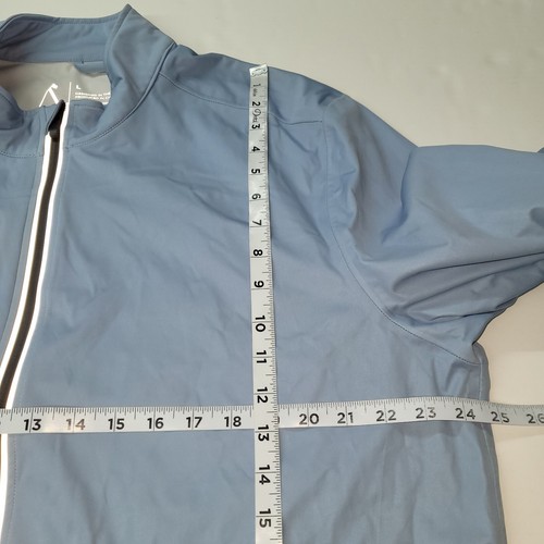 Above The Links Jacket Men L Blue Element Full Zip Elite Performance Golf Stretc - Picture 16 of 18