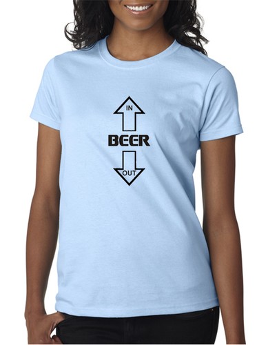 Beer In Beer Out T-shirt Drinking Funny 3 Colors S-3XL - Imagen 21 de 21