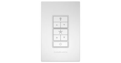 Casablanca 99195 Universal Wall Control for Light & Fan - White